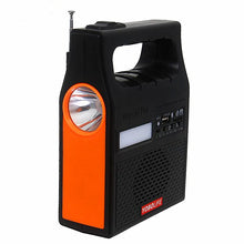 Luz solar com rádio FM e MP3, função Bluetooth, lâmpadas LED, sistema de carregamento solar móvel, kit de iluminação solar, 6V